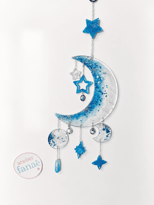 Suspension Lune bleue