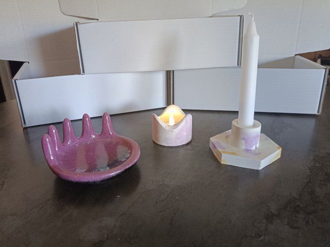 Coffret cadeau rose - création unique