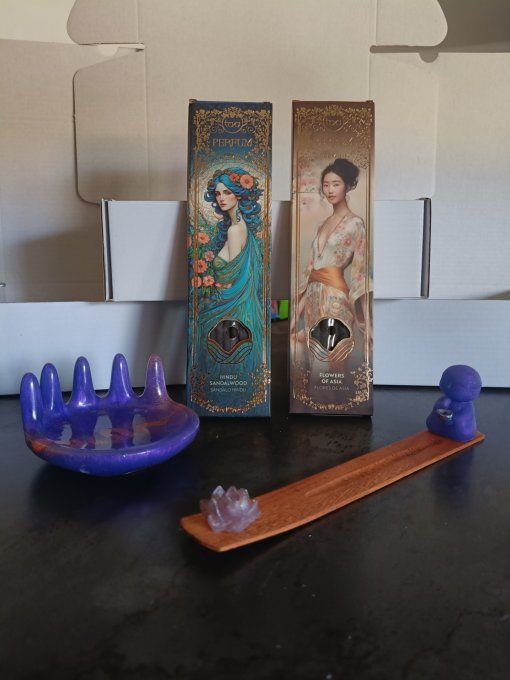 Coffret cadeau mauve - création unique