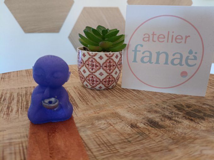 porte encens Bouddha Mauve