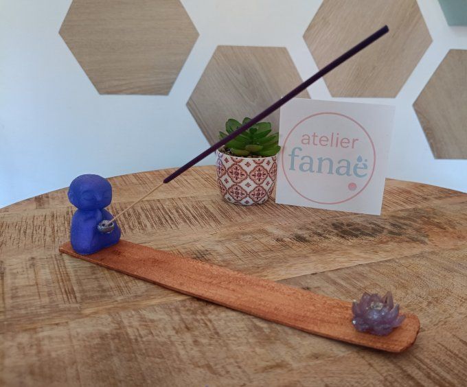 porte encens Bouddha Mauve